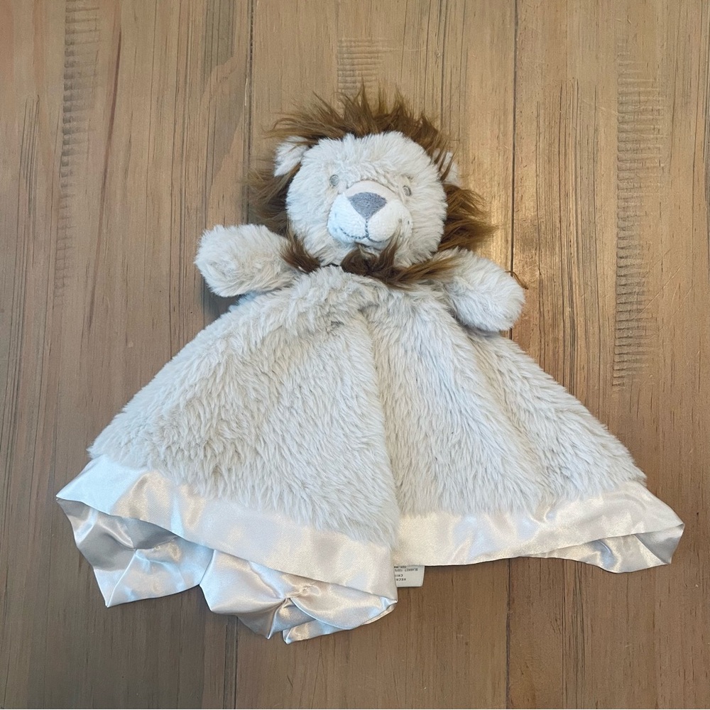 Cloud Island Lovey Lion Security Blanket Satin Edges Safari Baby Toy